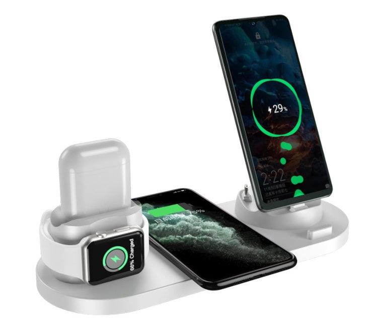 Versátil cargador rápido 6 en 1: iPhone, Apple Watch y más
