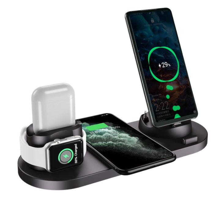 Versátil cargador rápido 6 en 1: iPhone, Apple Watch y más